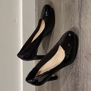 Ultimate Comfort Collection Clark's Patent Black Heels
